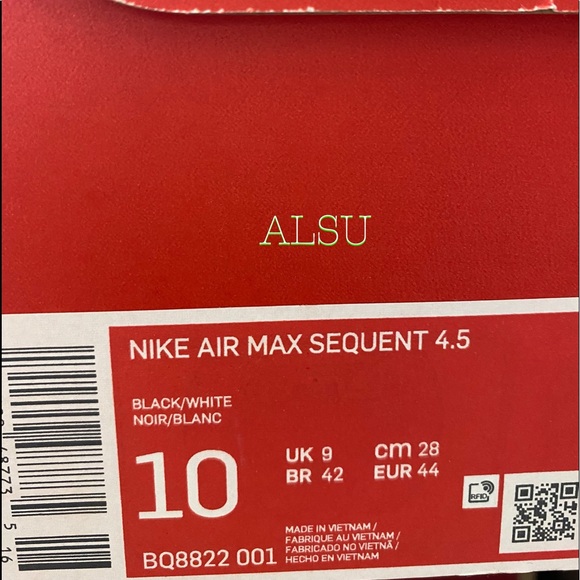 Nike Air Max Sequent 4.5 Black Men’s Sneakers - Picture 10 of 10